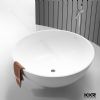 resin stone solid surface round bath tub